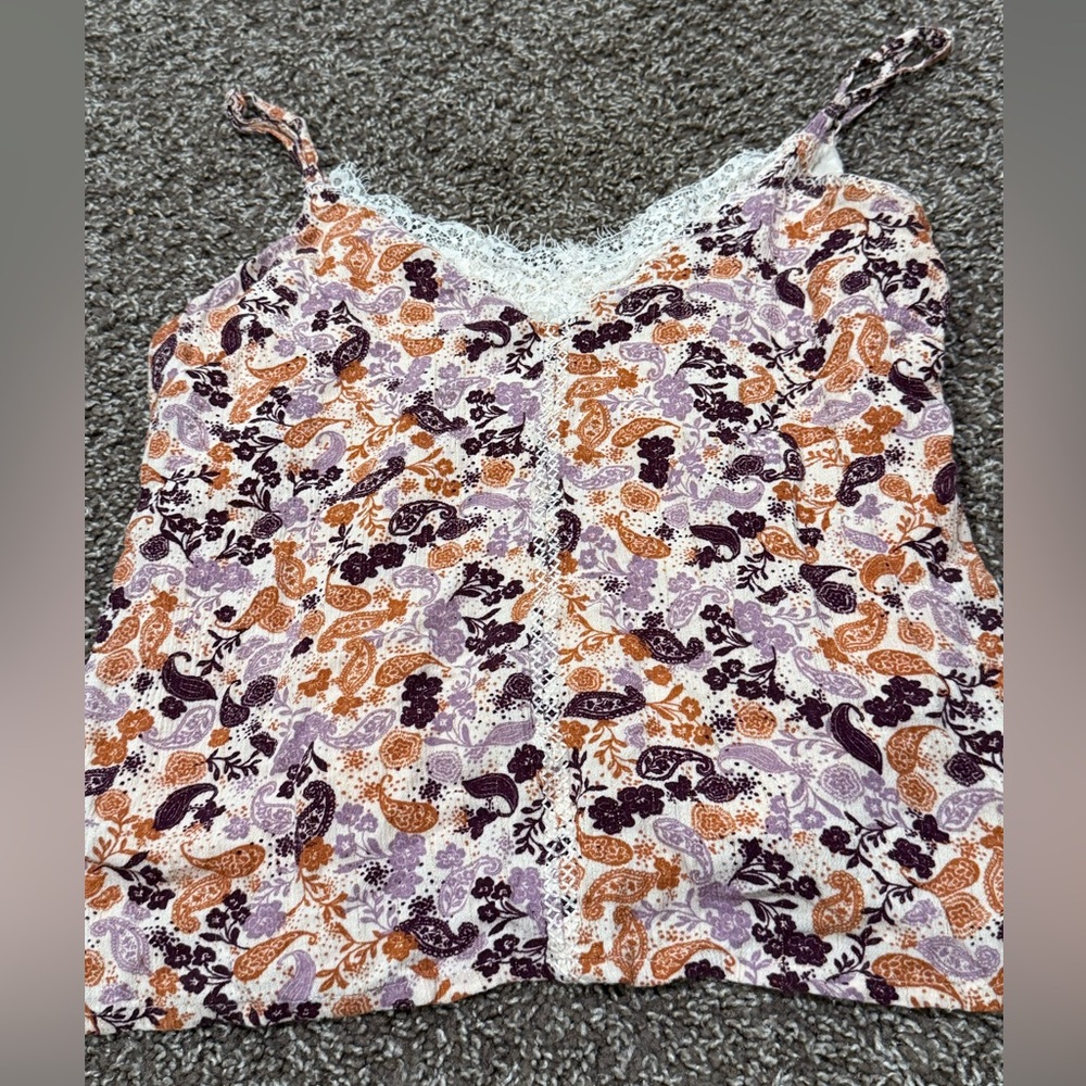 🍋Idyllwind Orange and purple Sleeveless Camisole